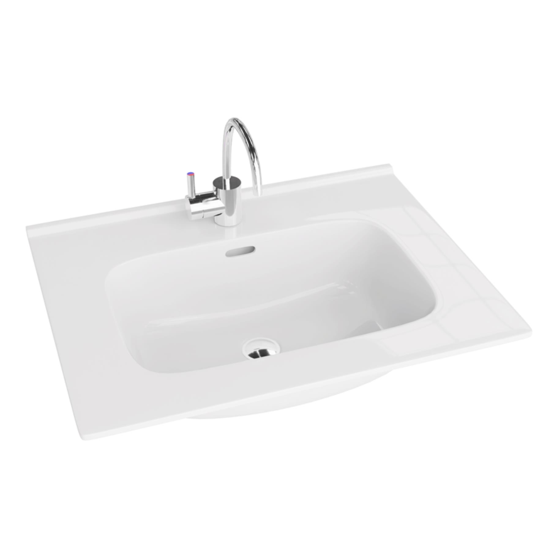 LaVita Minnesota lavabo 61x46.5 cm rectangular para mueble-empotrado blanco 5908211416182