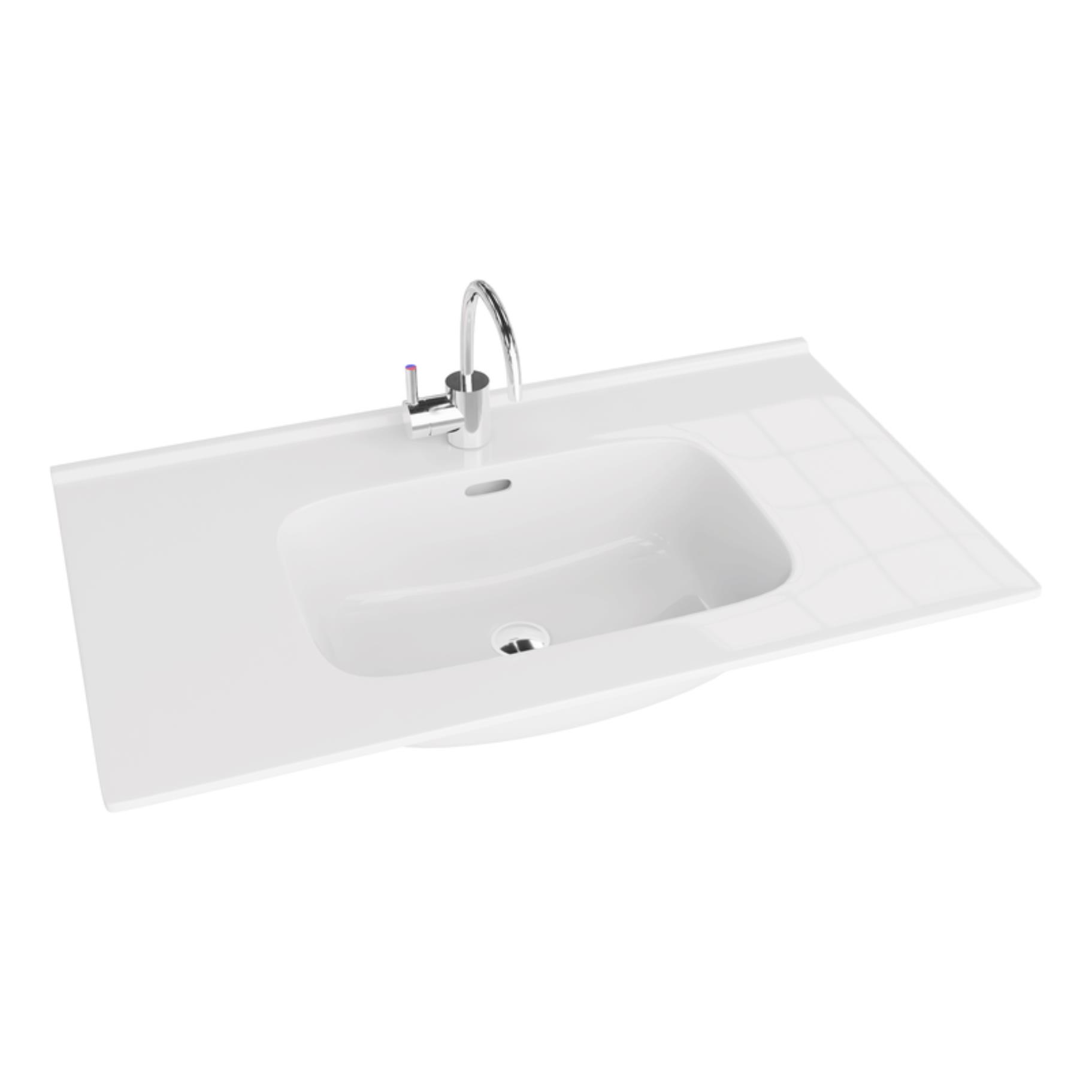 LaVita Minnesota lavabo 81x46.5 cm rectangular para mueble-empotrado blanco 5908211416199