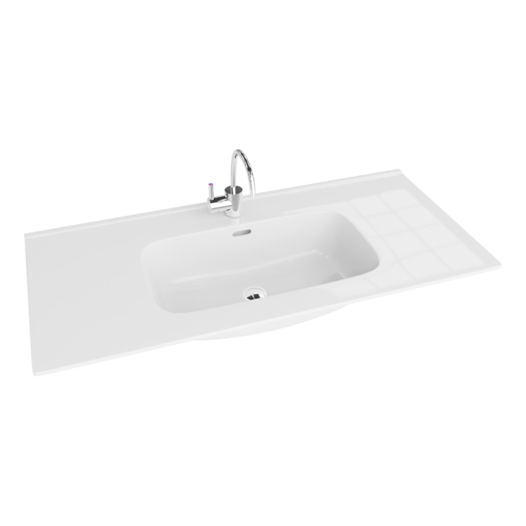 LaVita Minnesota lavabo 101x46.5 cm rectangular para mueble-empotrado blanco 5900378319535