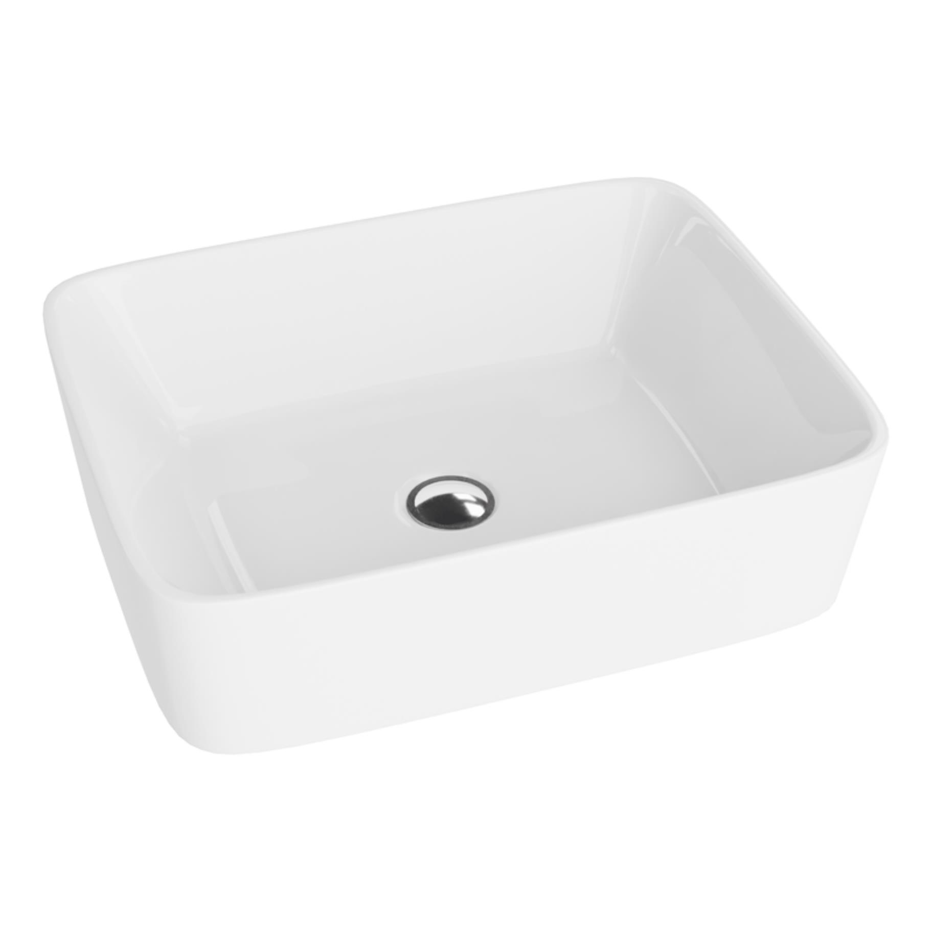 LaVita Luneza Grande lavabo 48x37 cm rectangular sobre encimera blanco 5900378301592