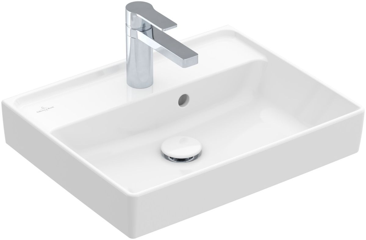 Villeroy & Boch Collaro lavabo 50x40 cm rectangular clásico-para mueble blanco brillante 433450R1