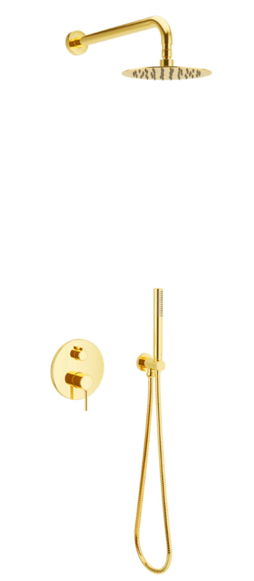 Excellent Pi conjunto de ducha empotrado con rociador con efecto lluvia oro AREX.SET.1247GL