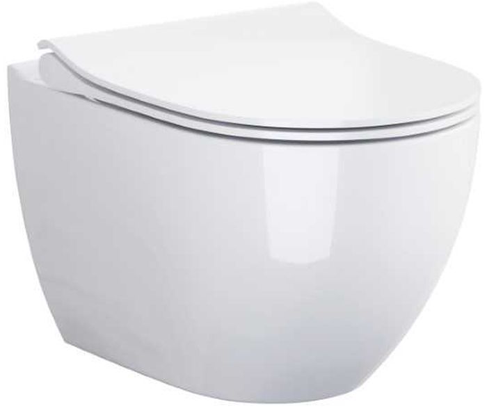 Cersanit Zen taza de inodoro suspendido sin reborde blanco K109-054
