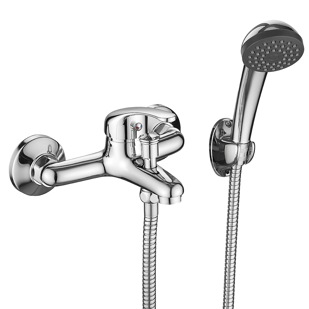 Kuchinox Pedro grifo de bañera y ducha a pared cromo BQE011D