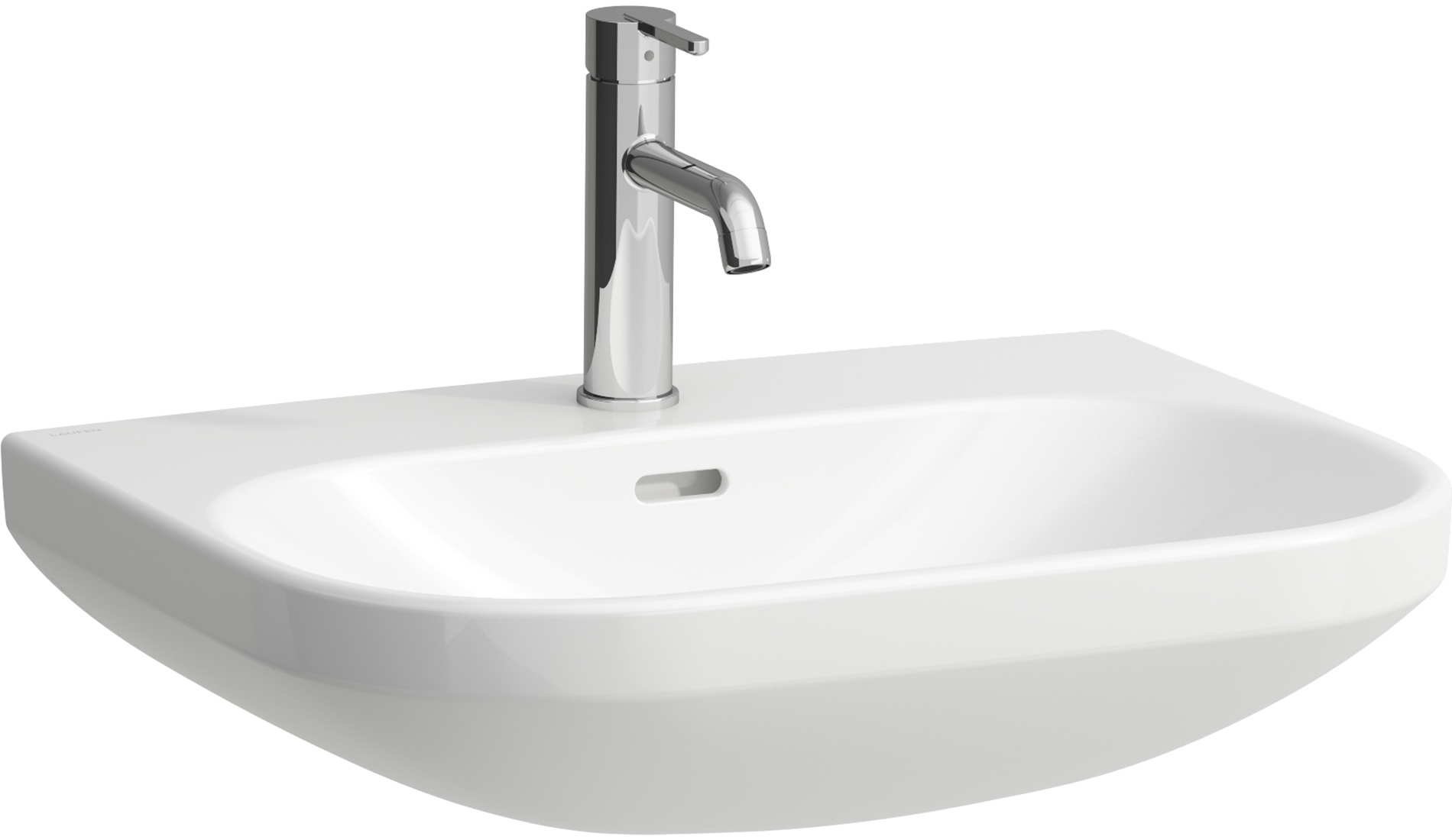 Laufen Lua umywalka 60x46 cm półokrągła ścienna biała H8110834001091