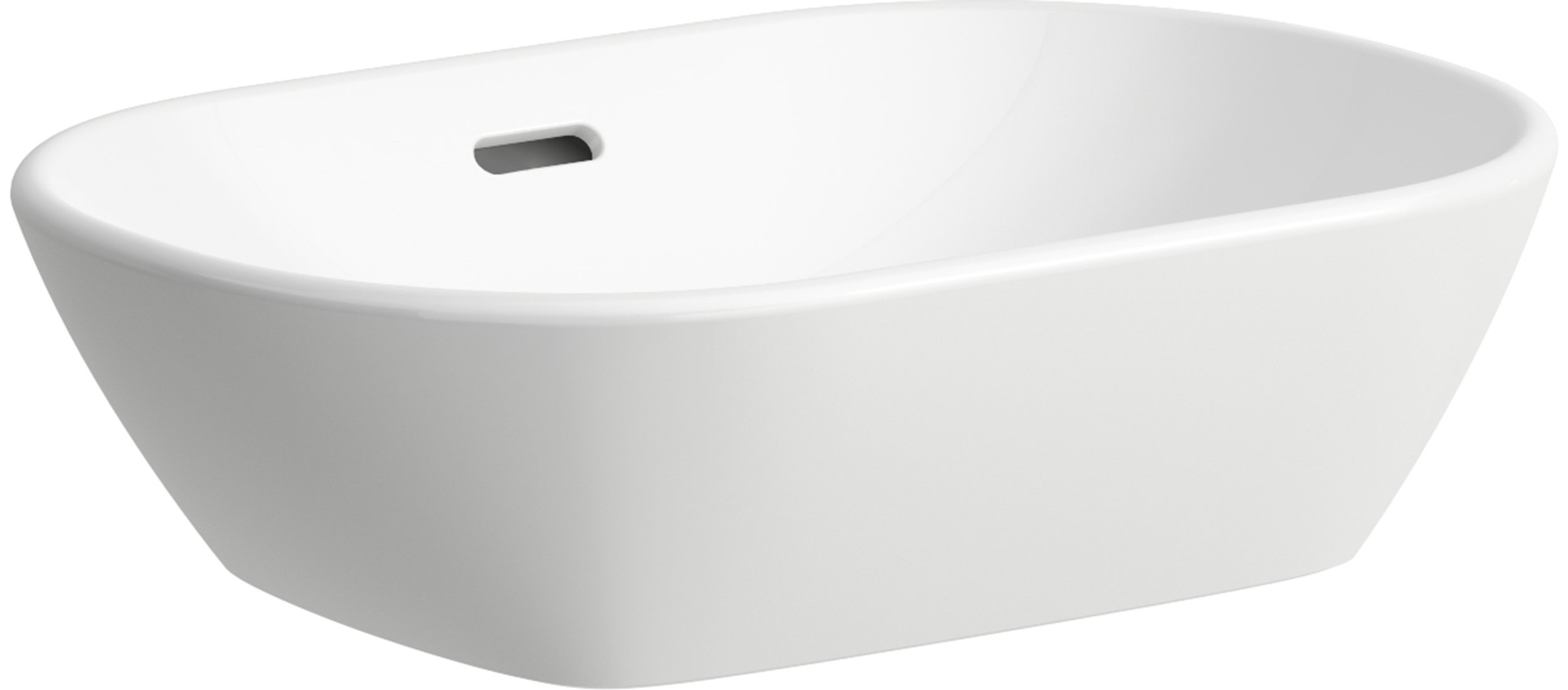 Laufen Lua lavabo 50x35 cm oval sobre encimera blanco H8120830001091