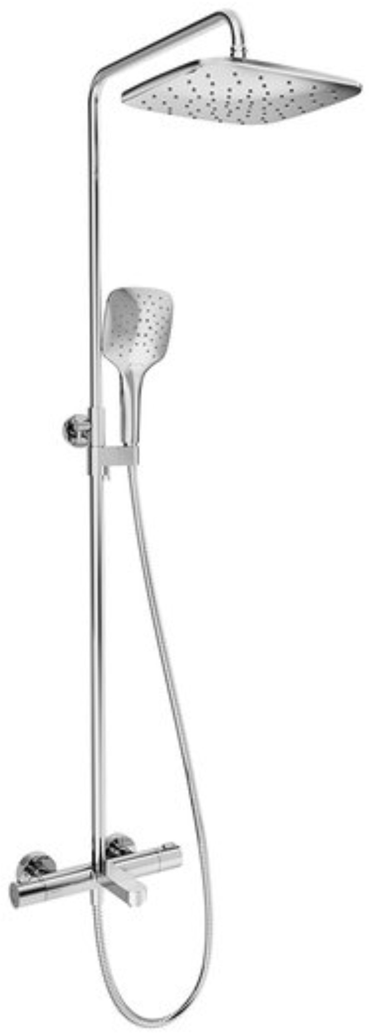 Ravak Termo conjunto bañera/ducha a pared con termostato con rociador con efecto lluvia cromo X070163