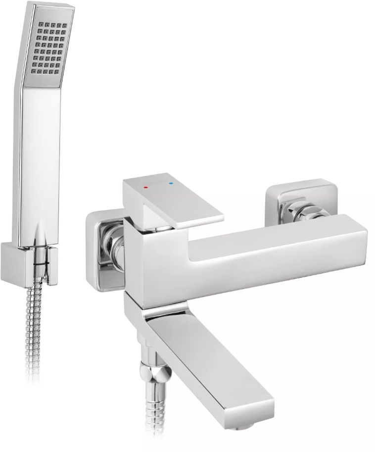Ferro Zicco grifo de bañera y ducha a pared cromo BZI11R