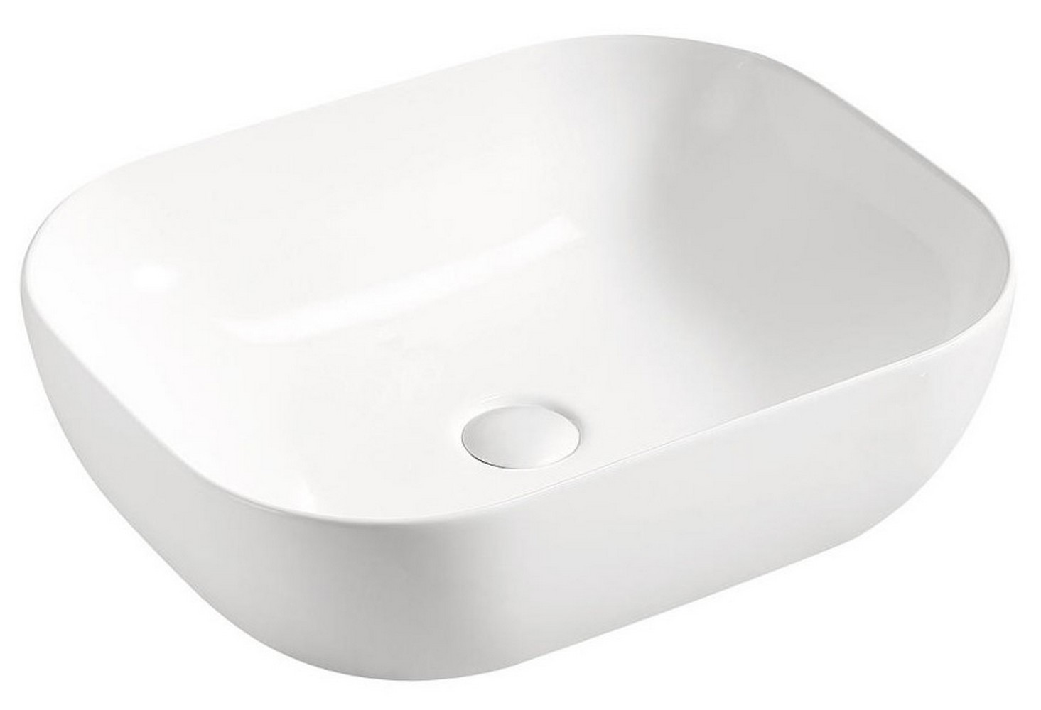 Comad Smile lavabo 50x40 cm rectangular sobre encimera blanco UM-6254SMILE50DP