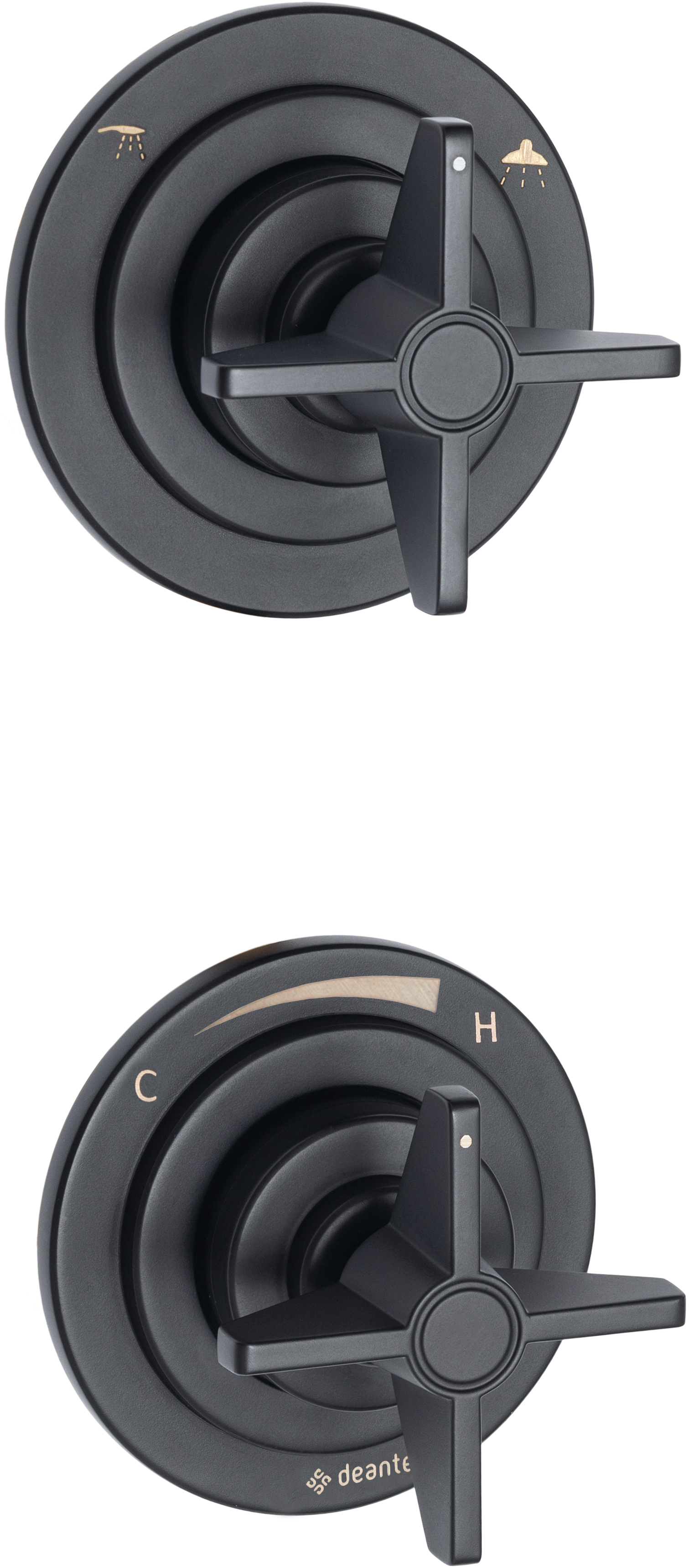 Deante Temisto grifo para ducha empotrado negro BQTN44P