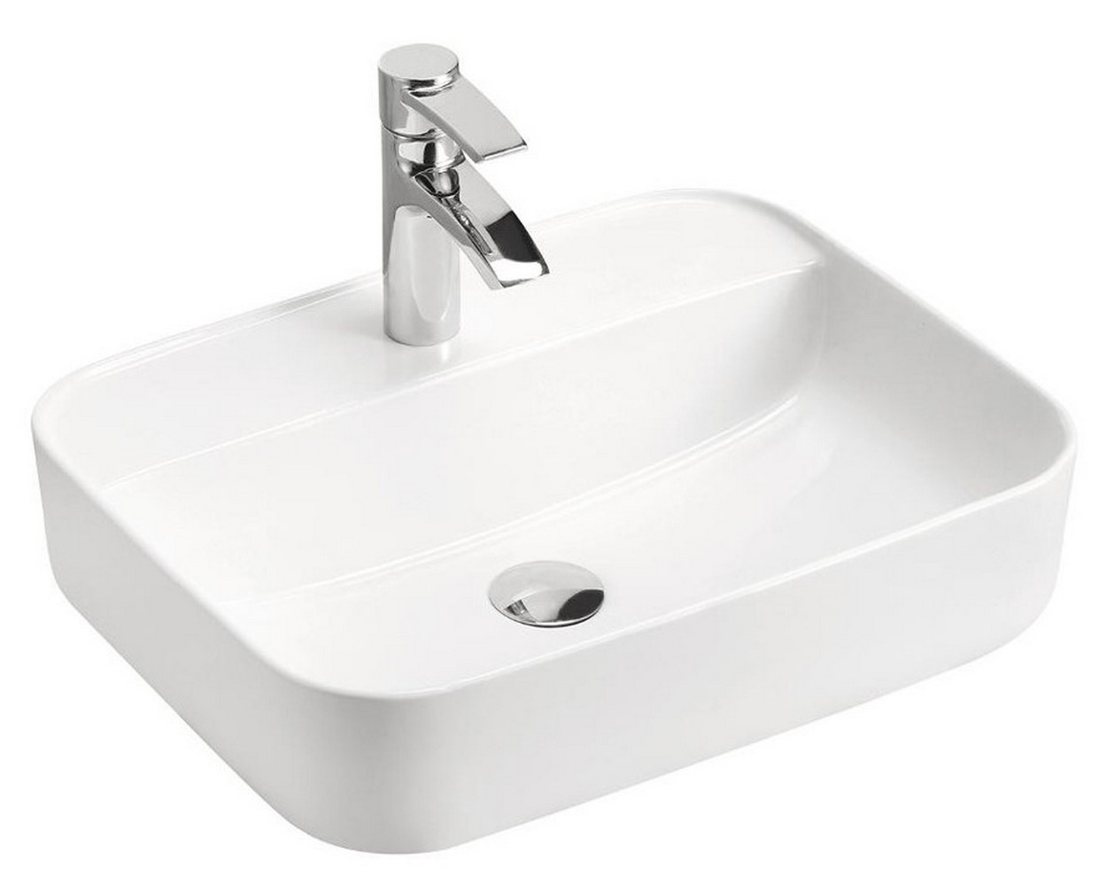 Comad Magic 2 lavabo 50x40 cm rectangular sobre encimera blanco UM-6289MAGIC50DP