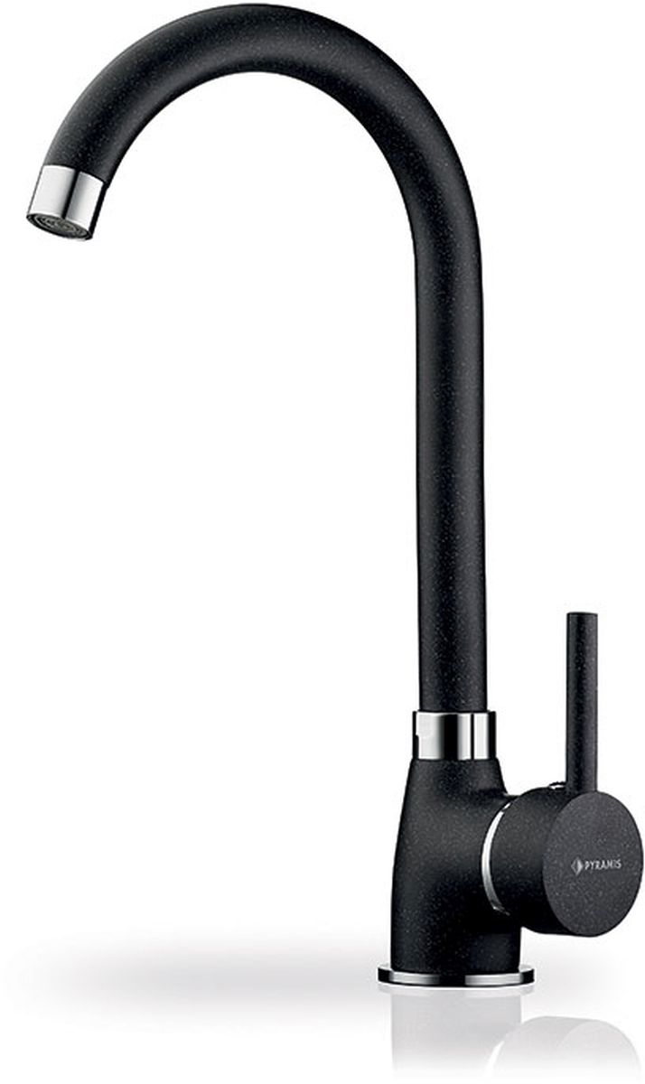 Pyramis Bello grifo de cocina de pie negro 090927101