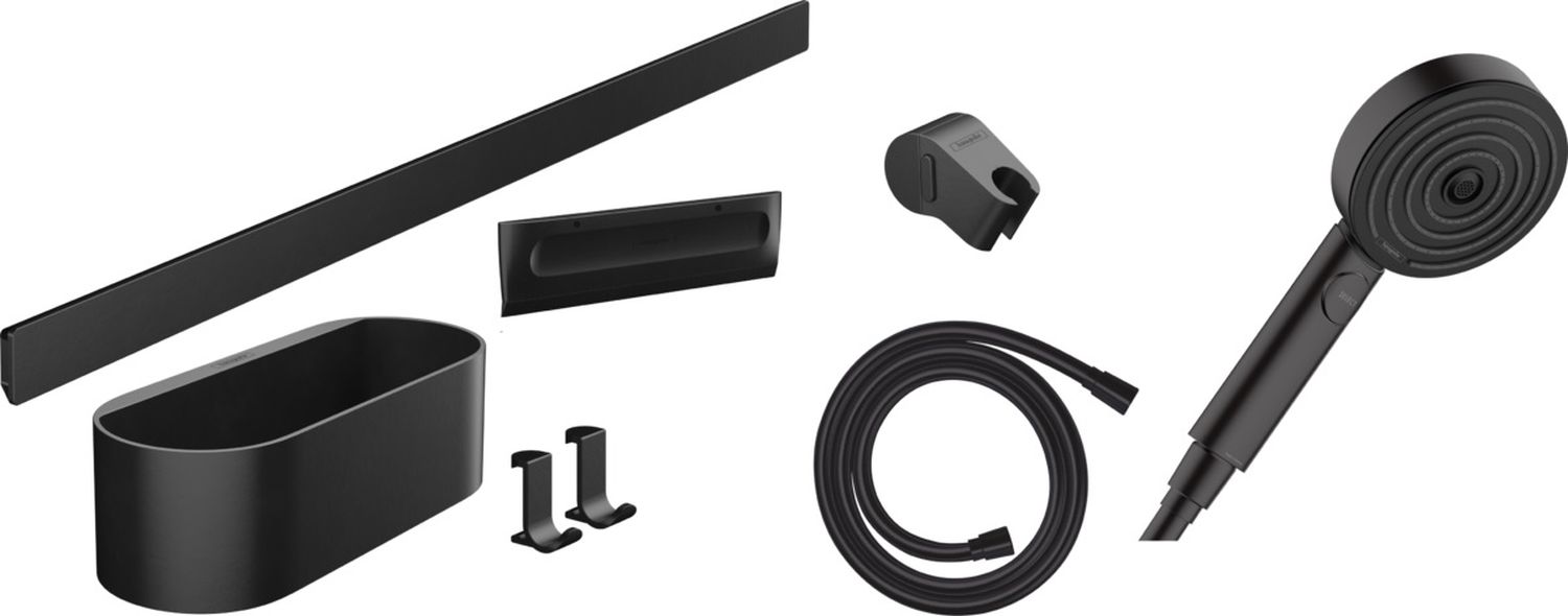 Hansgrohe WallStoris conjunto de ducha a pared negro 24291670