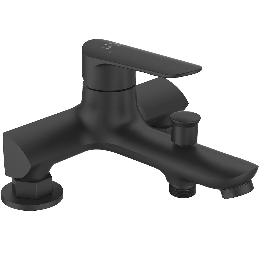 Laveo Appia grifo de bañera y ducha en bañera negro BLP715D