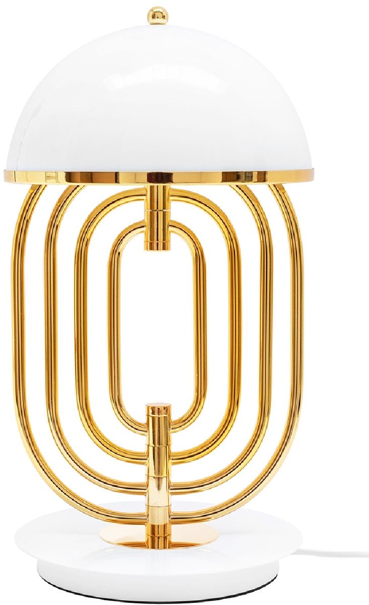 Moosee Bottega lámpara de sobremesa 2x5 W blanco-oro MSE010300151