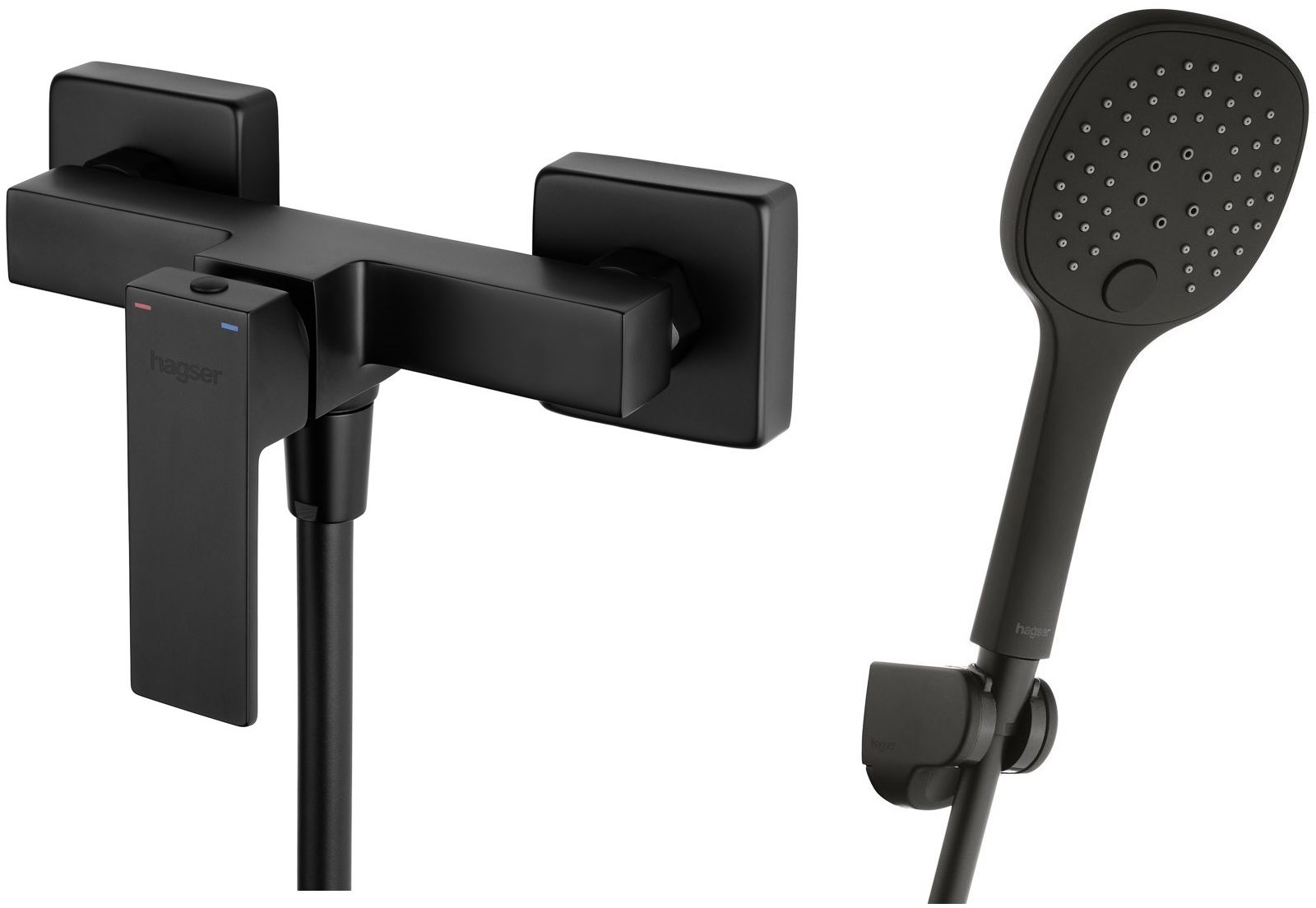 Conjunto grifo para ducha Hagser Ulva HGR60000033, alcachofa de ducha Hagser Emma HGR18000037, HGR31000037, HGR25000037