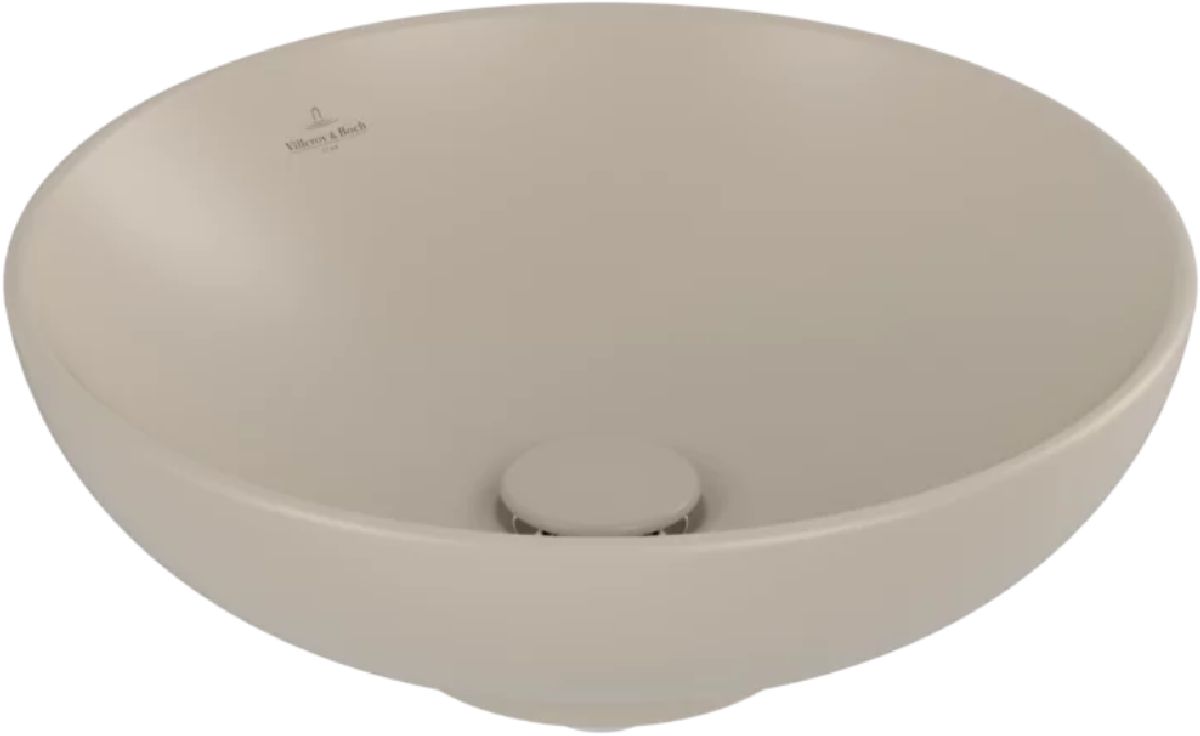 Villeroy & Boch Loop & Friends lavabo 42x42 cm oval sobre encimera marrón/beige 4A4601AM