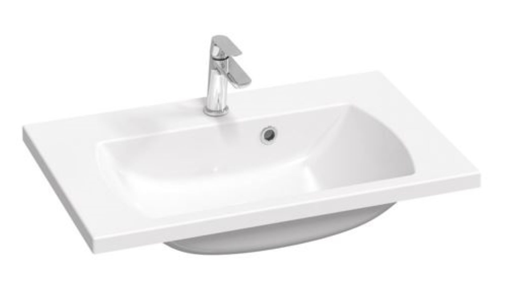 Ravak Classic II lavabo 70x45 cm rectangular para mueble blanco XJX01170000