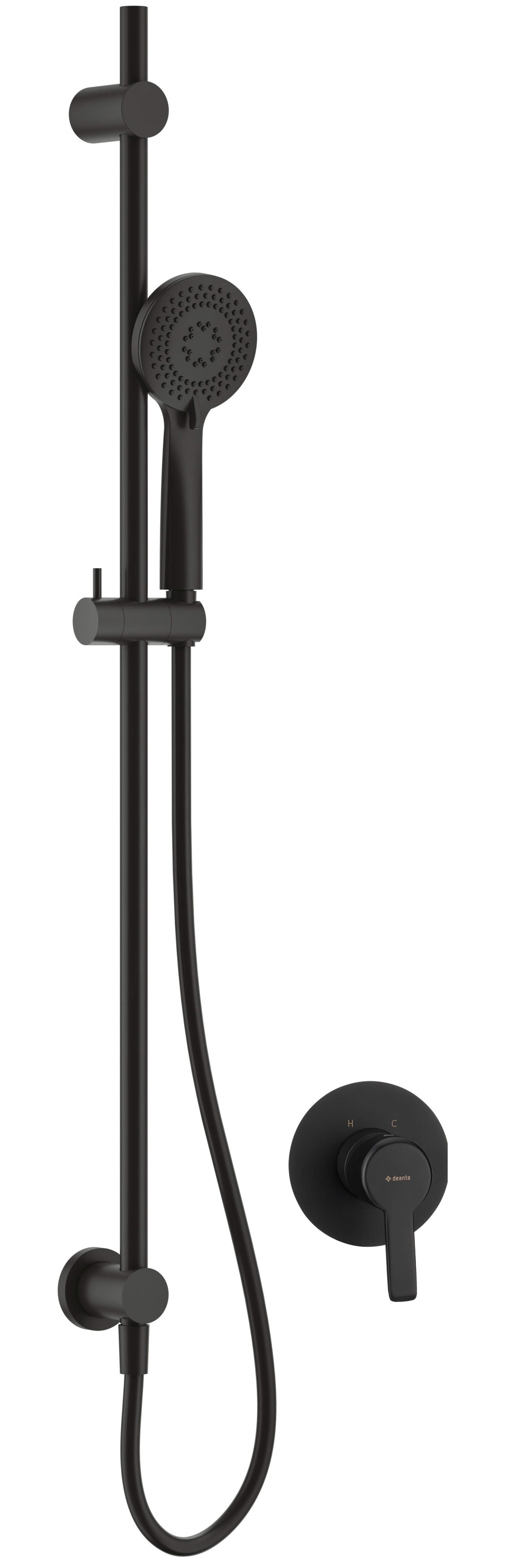 Deante Arnika conjunto de ducha empotrado negro NAC_N9TP