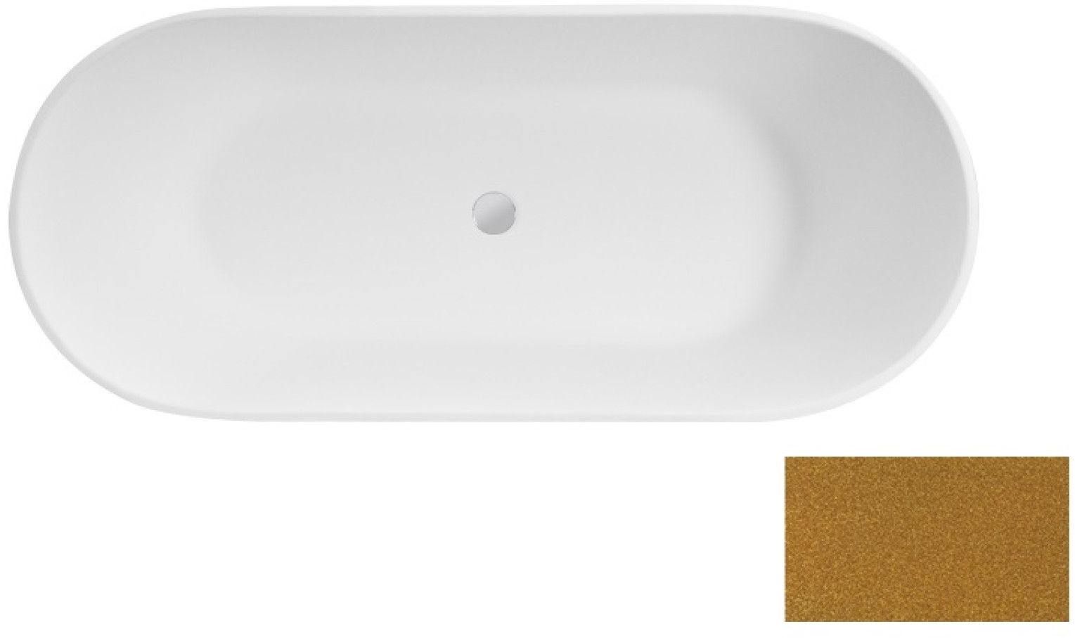 Besco Moya bañera exenta 159x68.4 cm oval bicolor #WMD-160-MZ