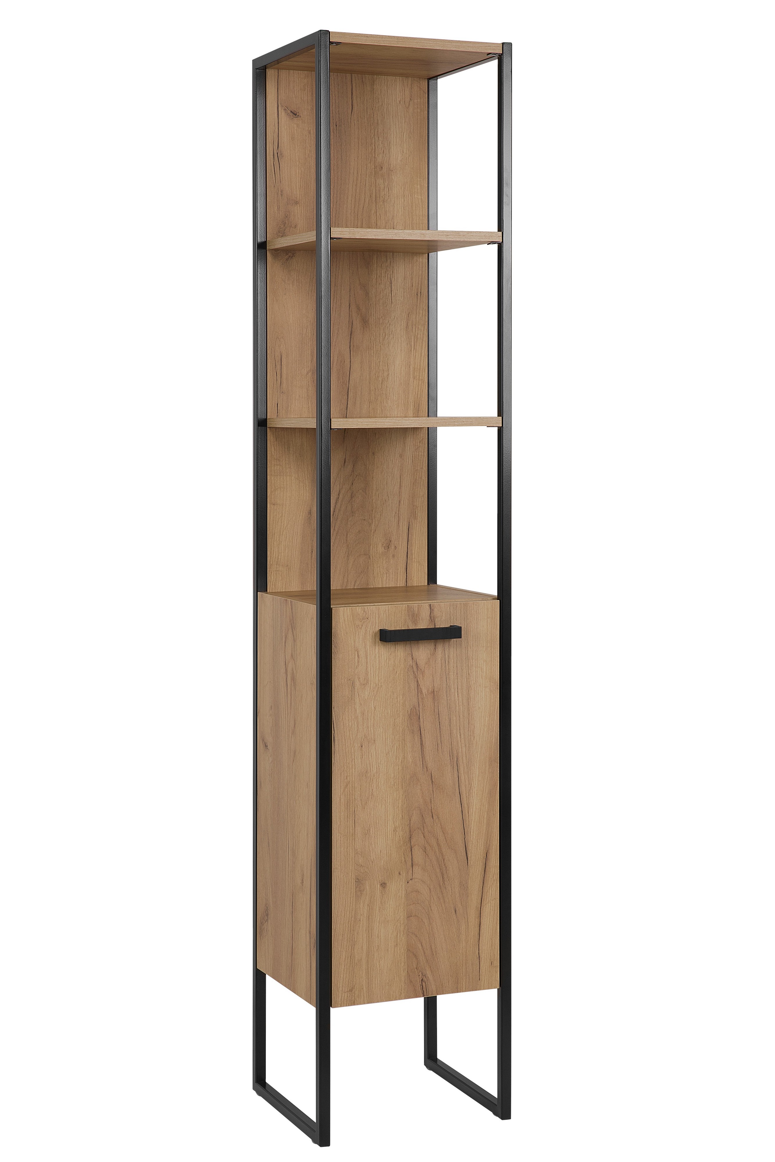 Comad Brooklin szafka 185 cm boczna wysoka stojąca Dąb Craft złoty/czarny mat BROOKLIN800FSC