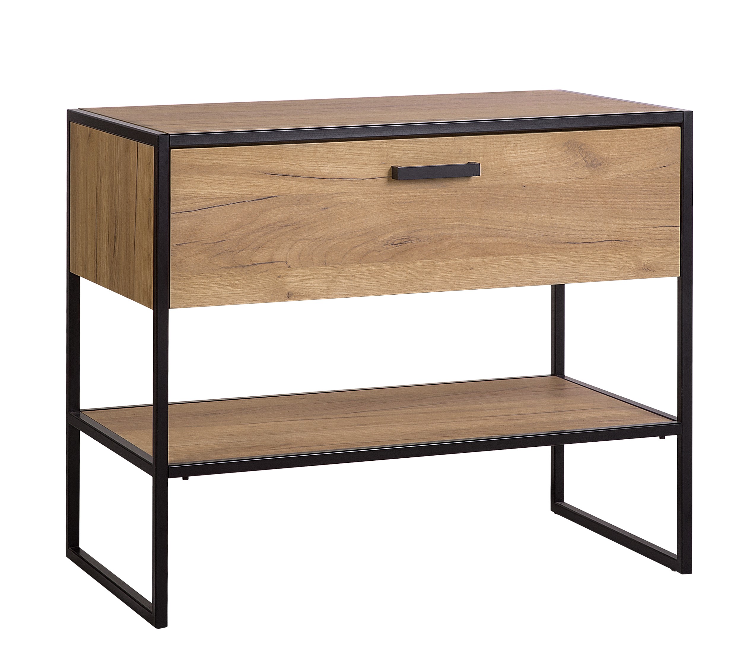 Comad Brooklin szafka 90 cm podumywalkowa stojąca Dąb Craft złoty/czarny mat BROOKLIN827FSC