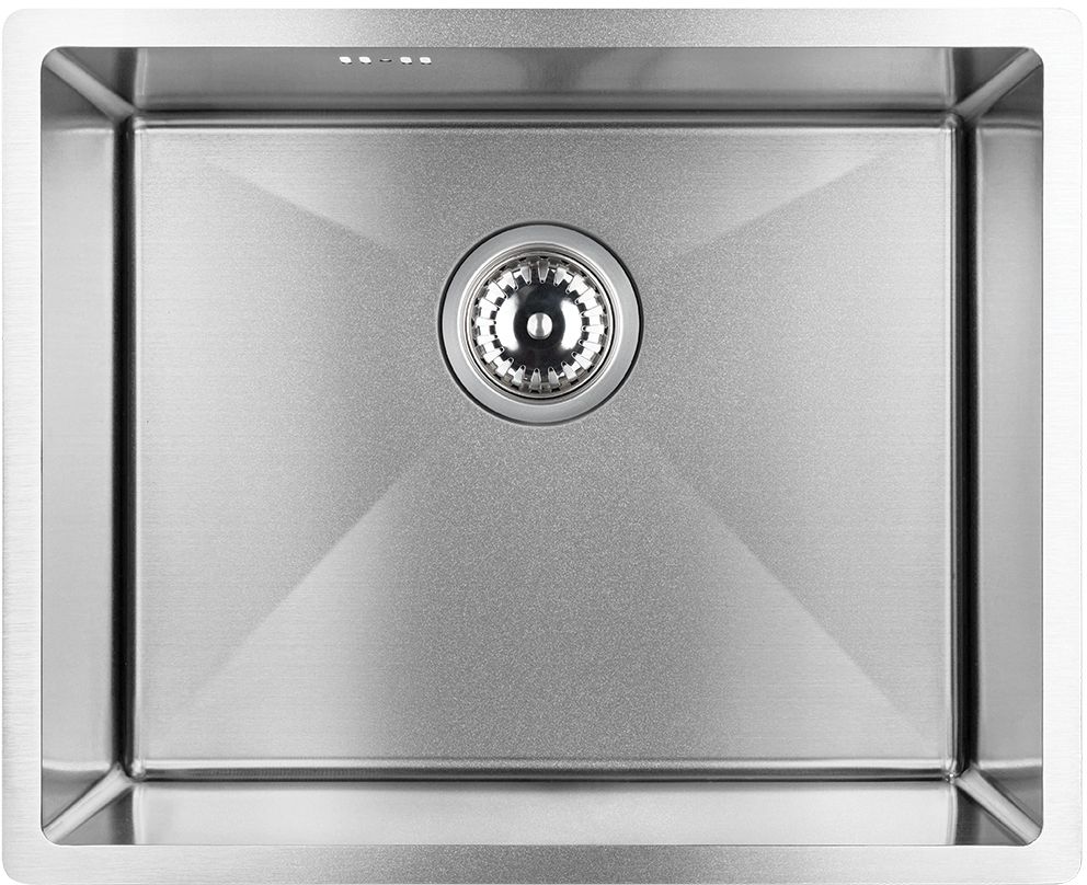 Laveo Marmara fregadero de acero con sifón 54x44 cm SAM010P