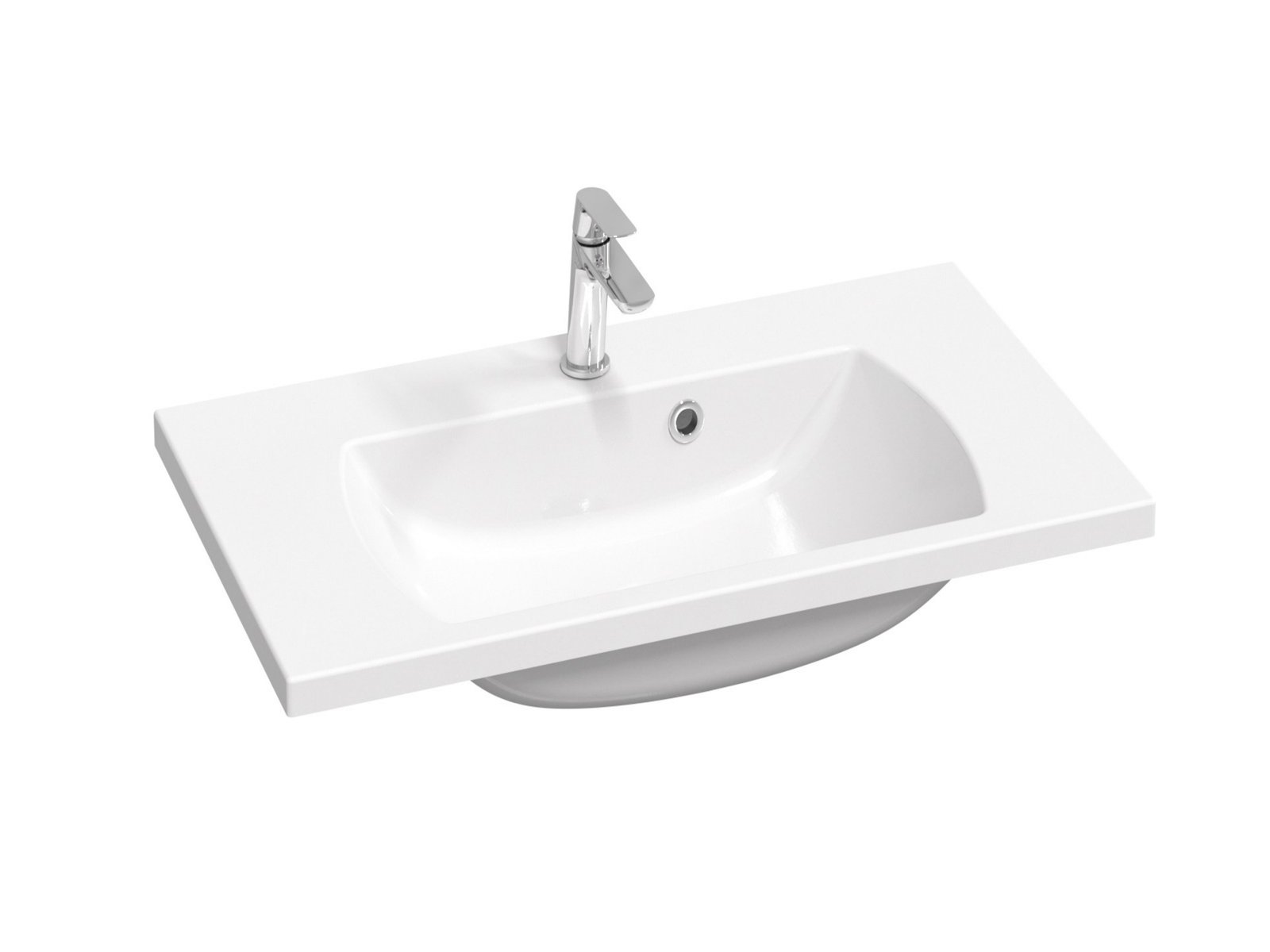 Ravak Classic II lavabo 80x45 cm rectangular para mueble blanco XJX01180000