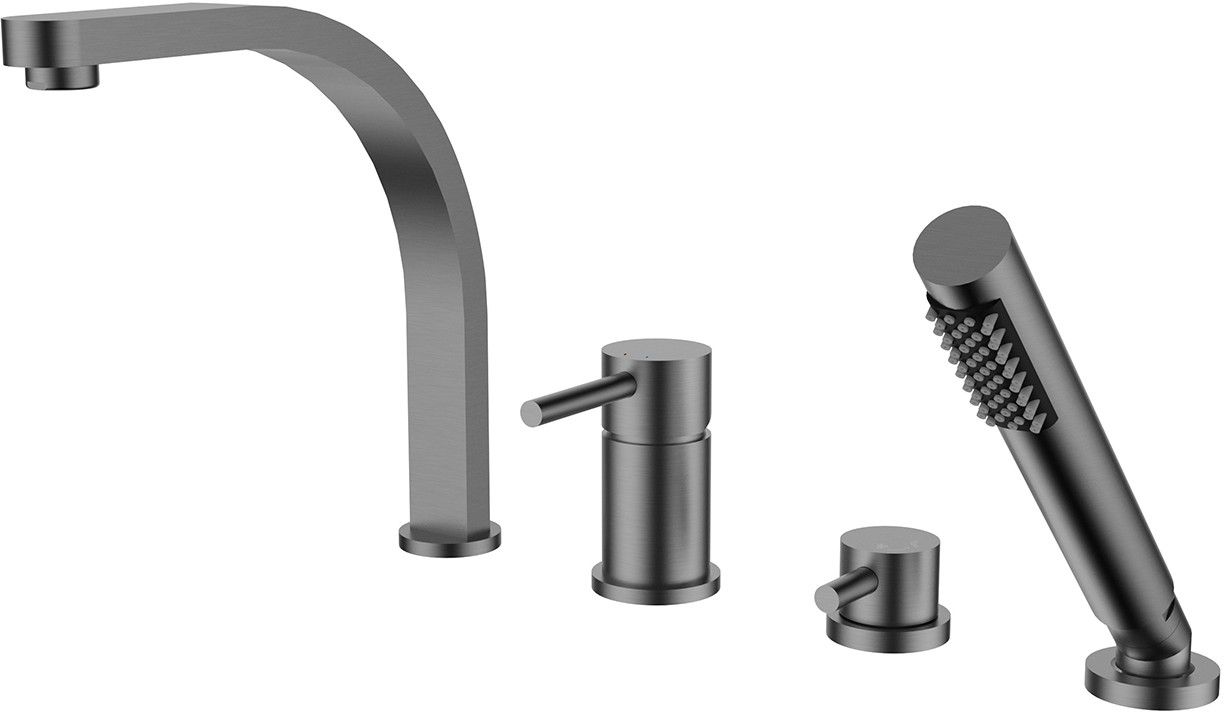 Besco Decco grifo de bañera y ducha en bañera grafito BW-D4-GR