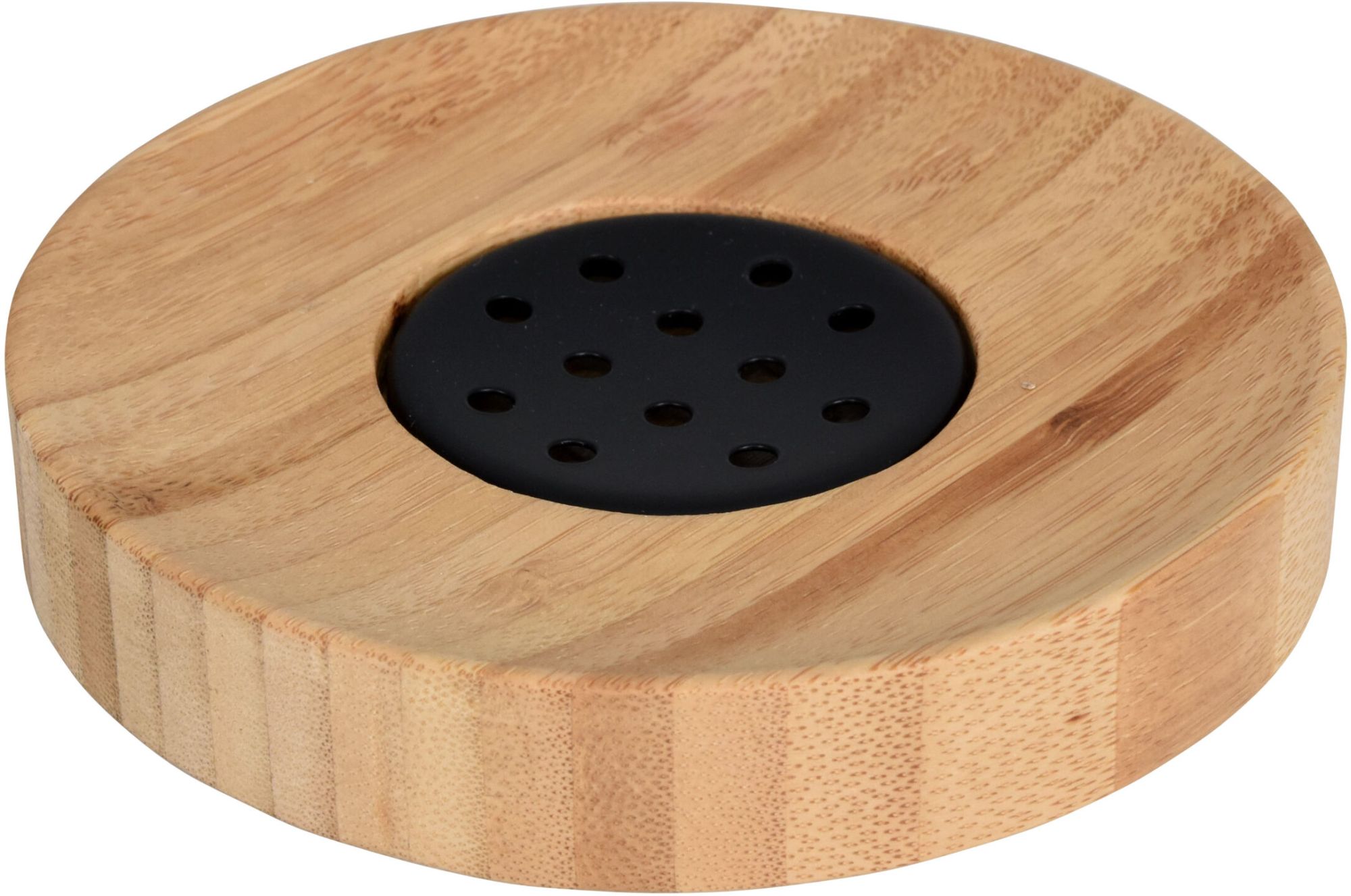 BISK Umbra jabonera sin soporte negro-madera 08293