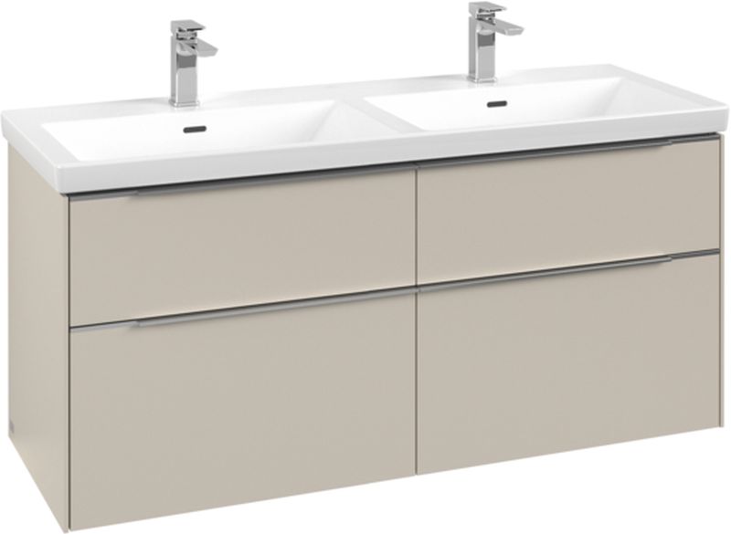 Villeroy & Boch Subway 3.0 armario 127.2x46.2x57.6 cm suspendido, para lavabo beige C568L0VN