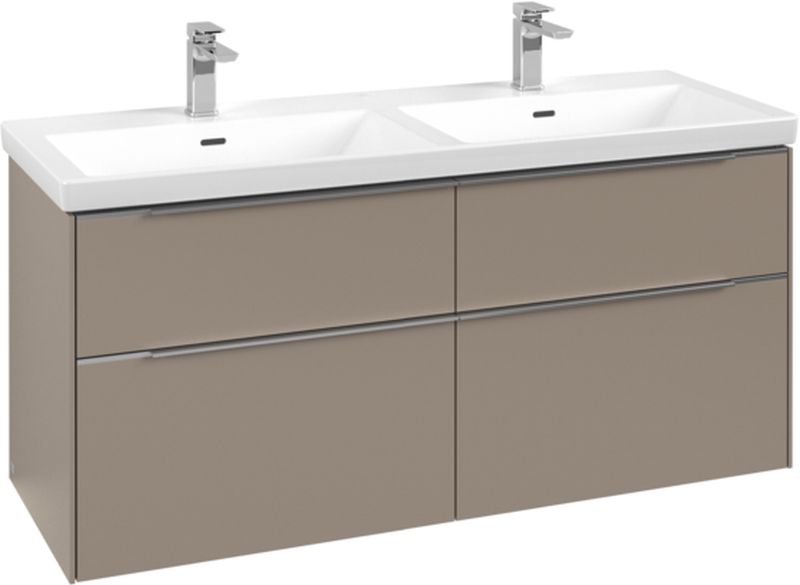 Villeroy & Boch Subway 3.0 armario 127.2x46.2x57.6 cm suspendido, para lavabo gris C568L0VM