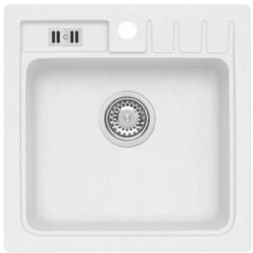 Alveus Niagara fregadero de granito 46.5x46.5 cm blanco 1100885