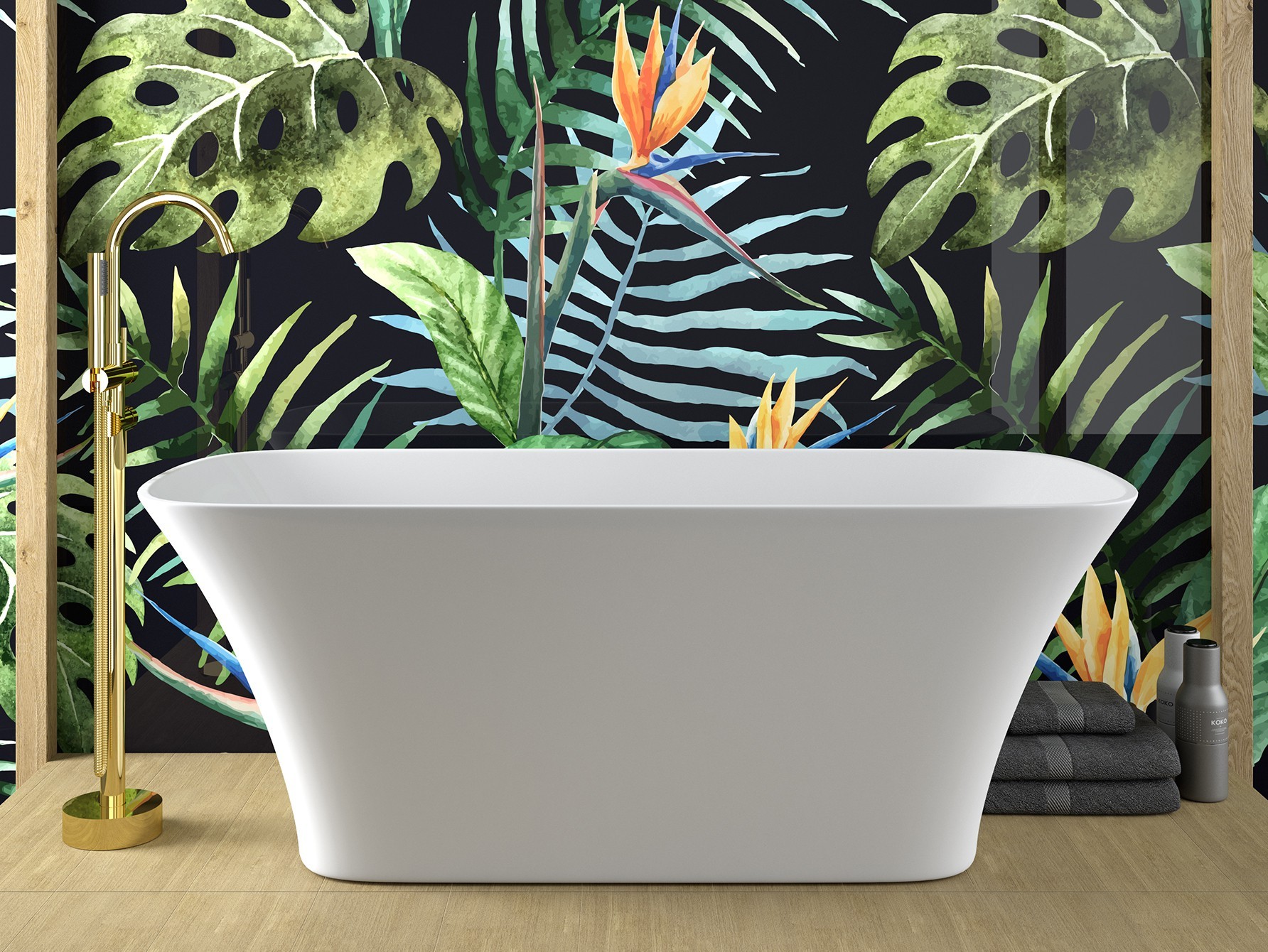 Besco Assos S-Line bañera exenta 160x70 cm rectangular blanco #WMMB-160ASC