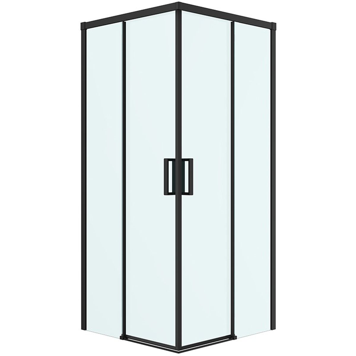Oltens Breda cabina de ducha 90x90 cm cuadrada negro mate/vidrio transparente 20006300