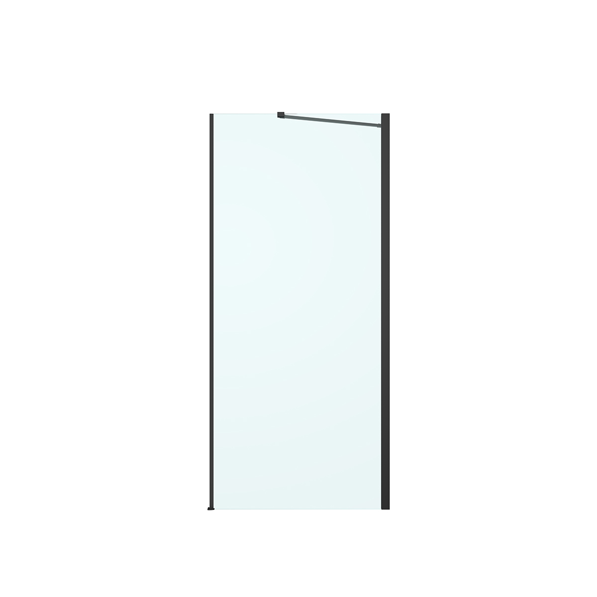 Oltens Hallan mampara de ducha 80 cm negro mate/vidrio transparente 22100300