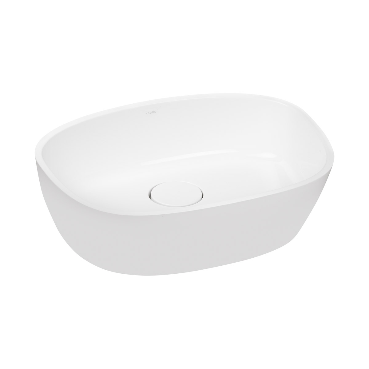 Ksuro 01 lavabo 50x36 cm oval sobre encimera blanco 20000000