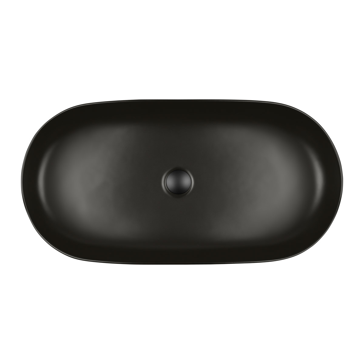 Oltens Hamnes lavabo 80x40 cm oval sobre encimera negro 40321300