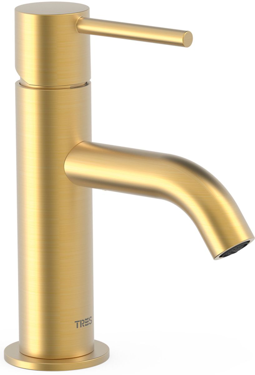 Tres Study Exclusive grifo para lavabo de pie oro 26290301OM