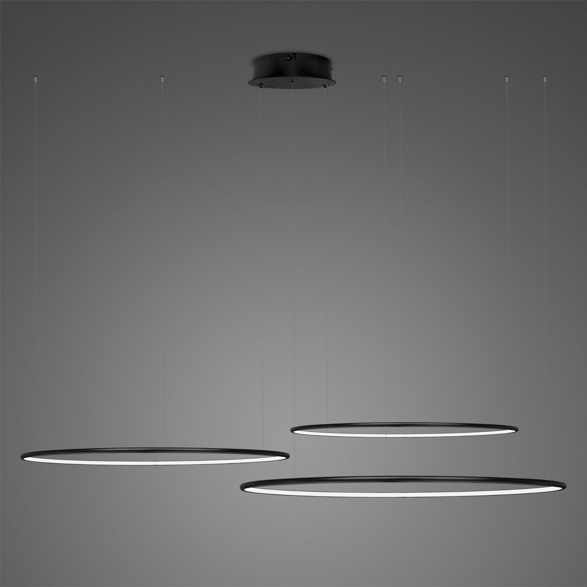 Altavola Design Ledowe Okręgi lámpara colgante 3x68 W negro LA075/CO3_80_in_3k_black_dimm