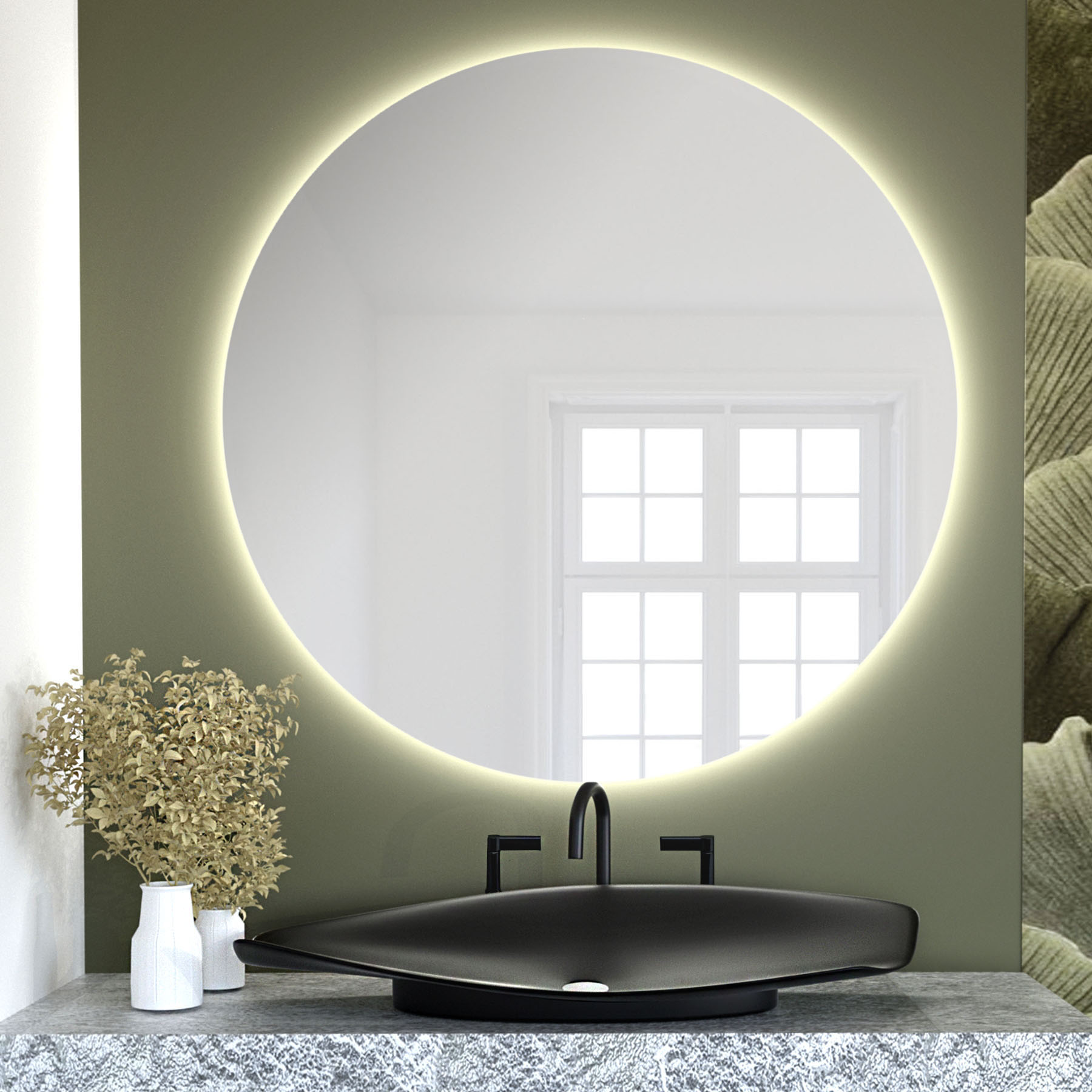 Baltica Design Bright espejo 60x60 cm circular con iluminación 5904107912561