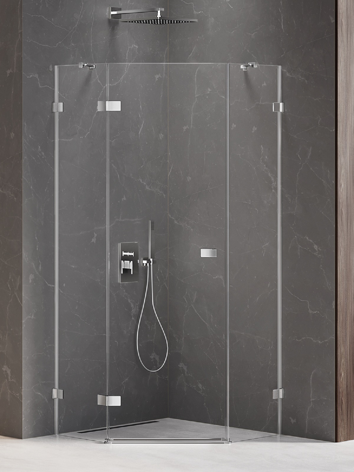 New Trendy Avexa cabina de ducha 80x80 cm cromo brillo/vidrio transparente EXK-3884