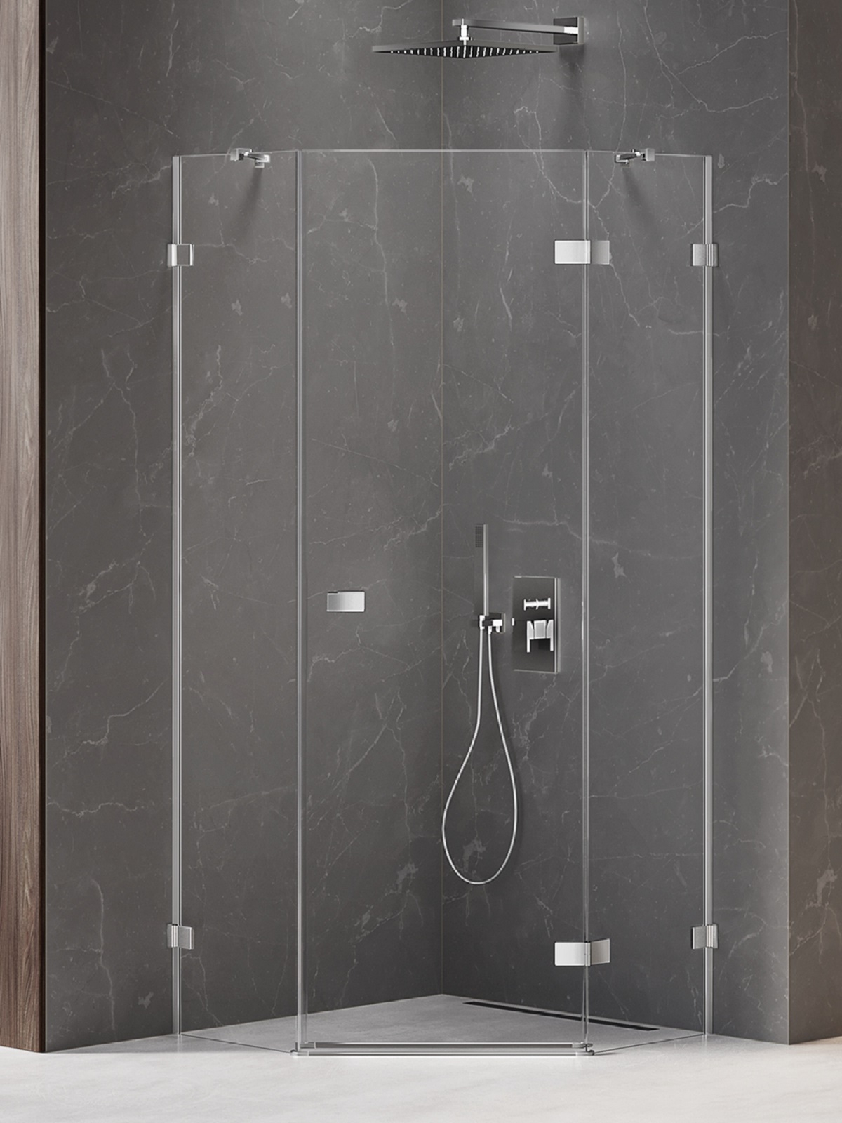 New Trendy Avexa cabina de ducha 90x90 cm cromo brillo/vidrio transparente EXK-3887