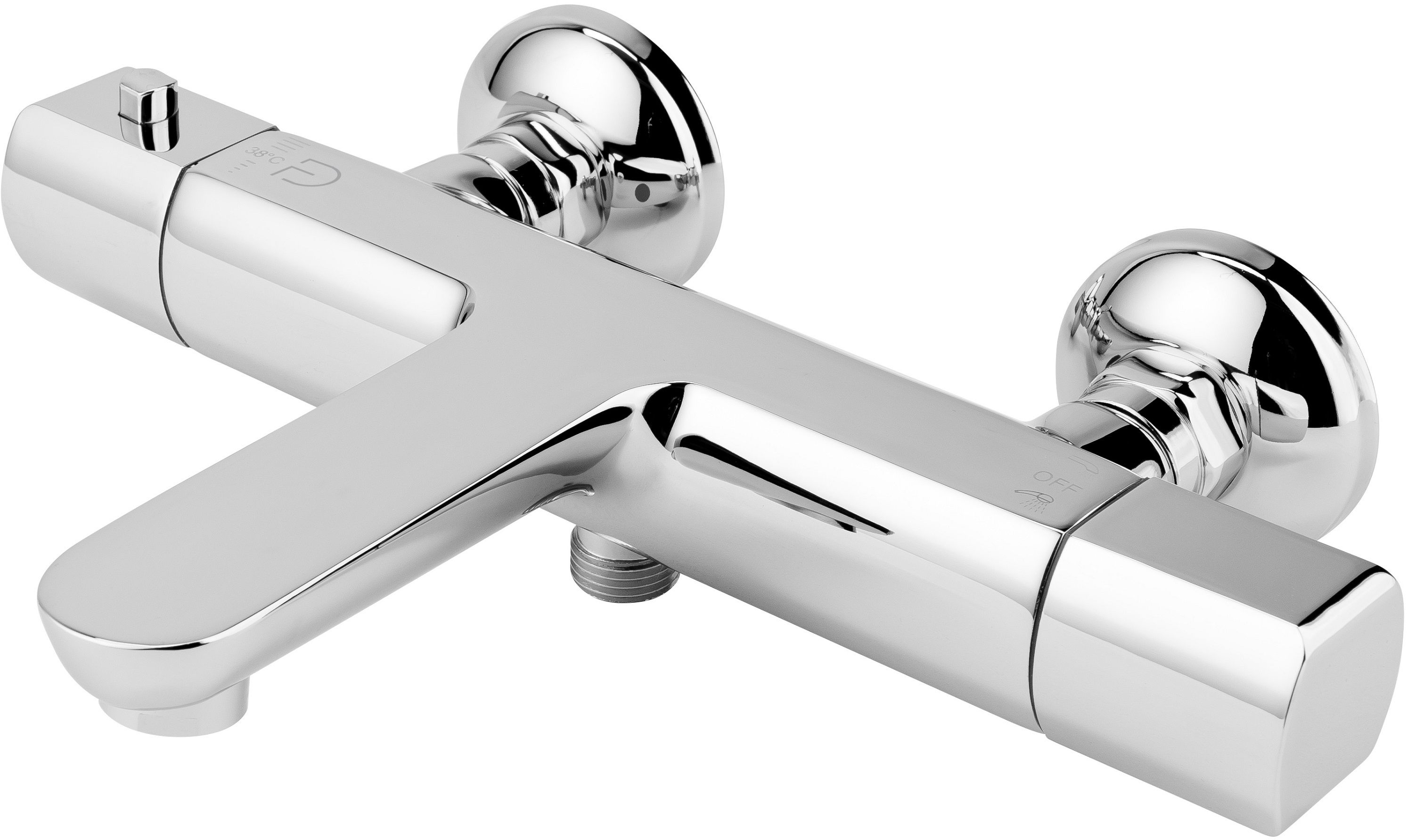 FDesign Stabilla grifo de bañera y ducha a pared con termostato cromo FD1-TS05-1-11