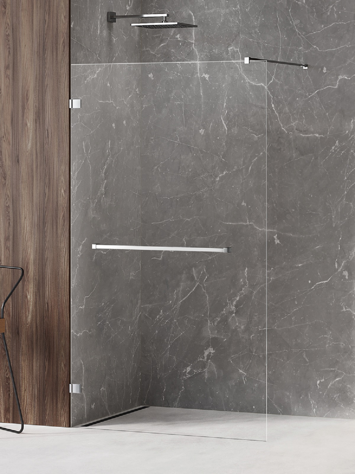 New Trendy Avexa ścianka prysznicowa walk-in 140 cm chrom połysk/szkło przezroczyste EXK-2522