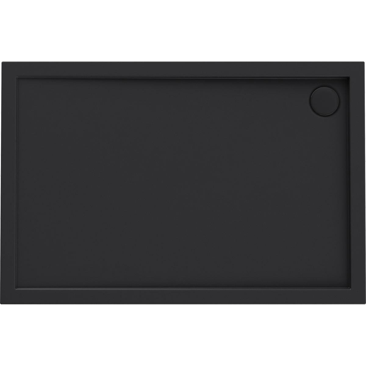 Oltens Superior plato de ducha rectangular 120x70 cm negro 15001300