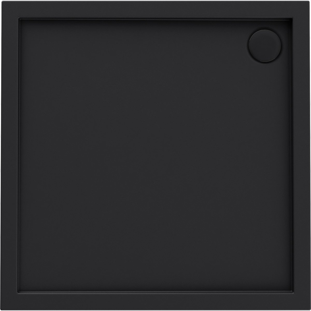 Oltens Superior plato de ducha cuadrado 90x90 cm negro 17001300