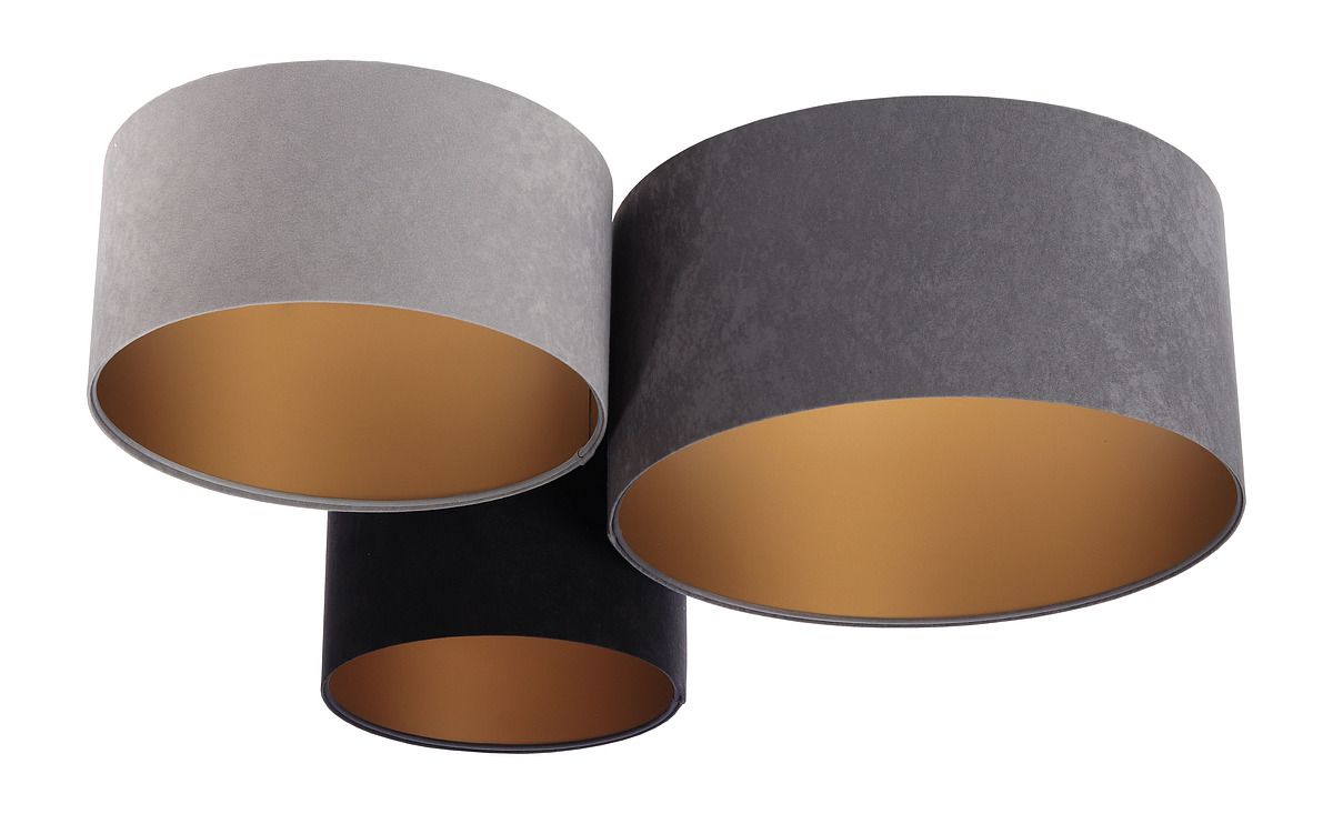 BPS Koncept Plafoniady plafón 3x60 W negro-oro-gris-azul marino 080-03-053