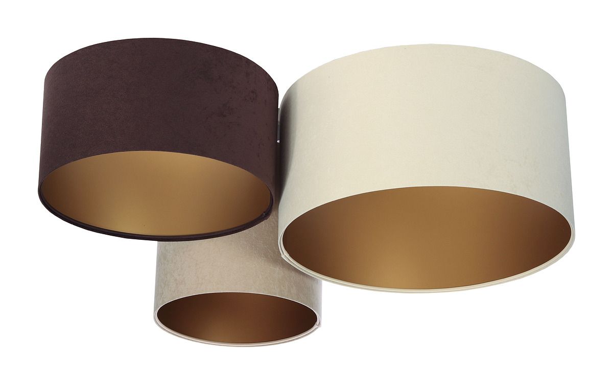 BPS Koncept Plafoniady plafón 3x60 W oro-marrón-beige-crema 080-02-034