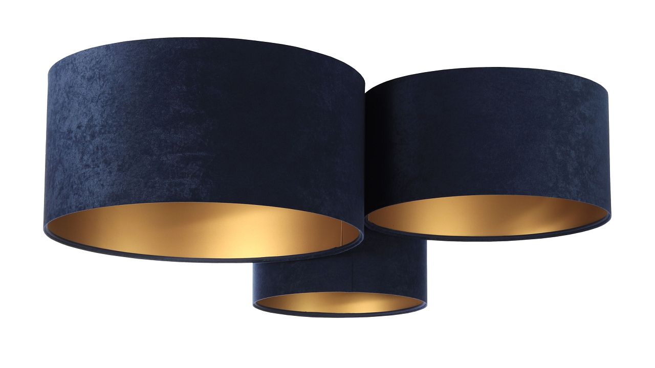 BPS Koncept Plafoniady plafón 3x60 W oro-azul marino 080-044